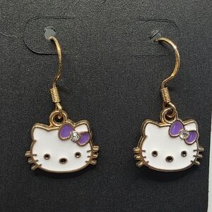 Hello Kitty Purple Bow Earrings Handmade‎ Hypoallergenic BUNDLE to Save